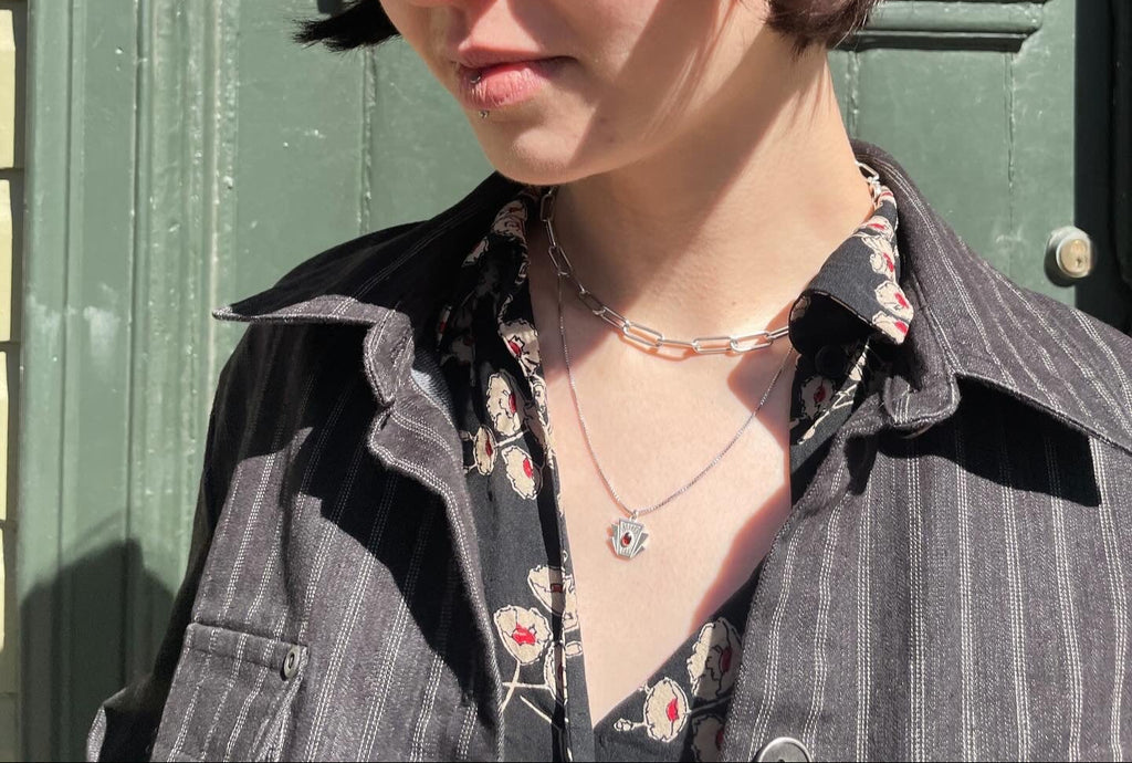 Baby Keystone Necklace - Peridot