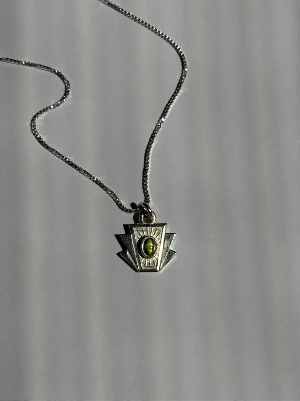 Baby Keystone Necklace - Peridot