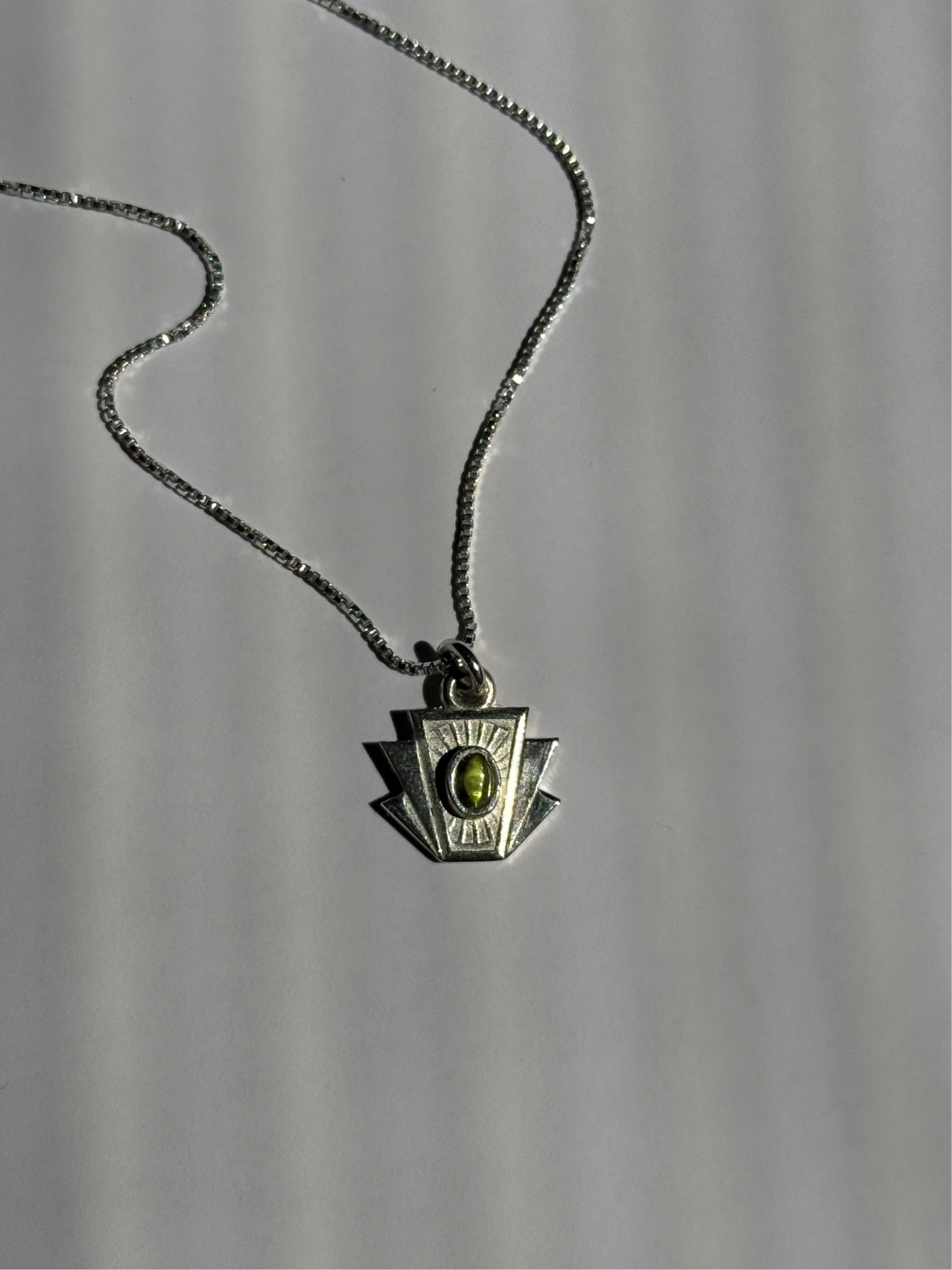 Baby Keystone Necklace - Peridot