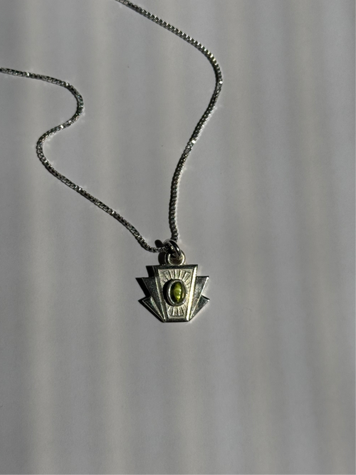 Baby Keystone Necklace - Peridot