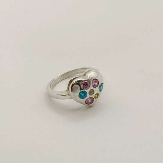Confetti Heart Ring