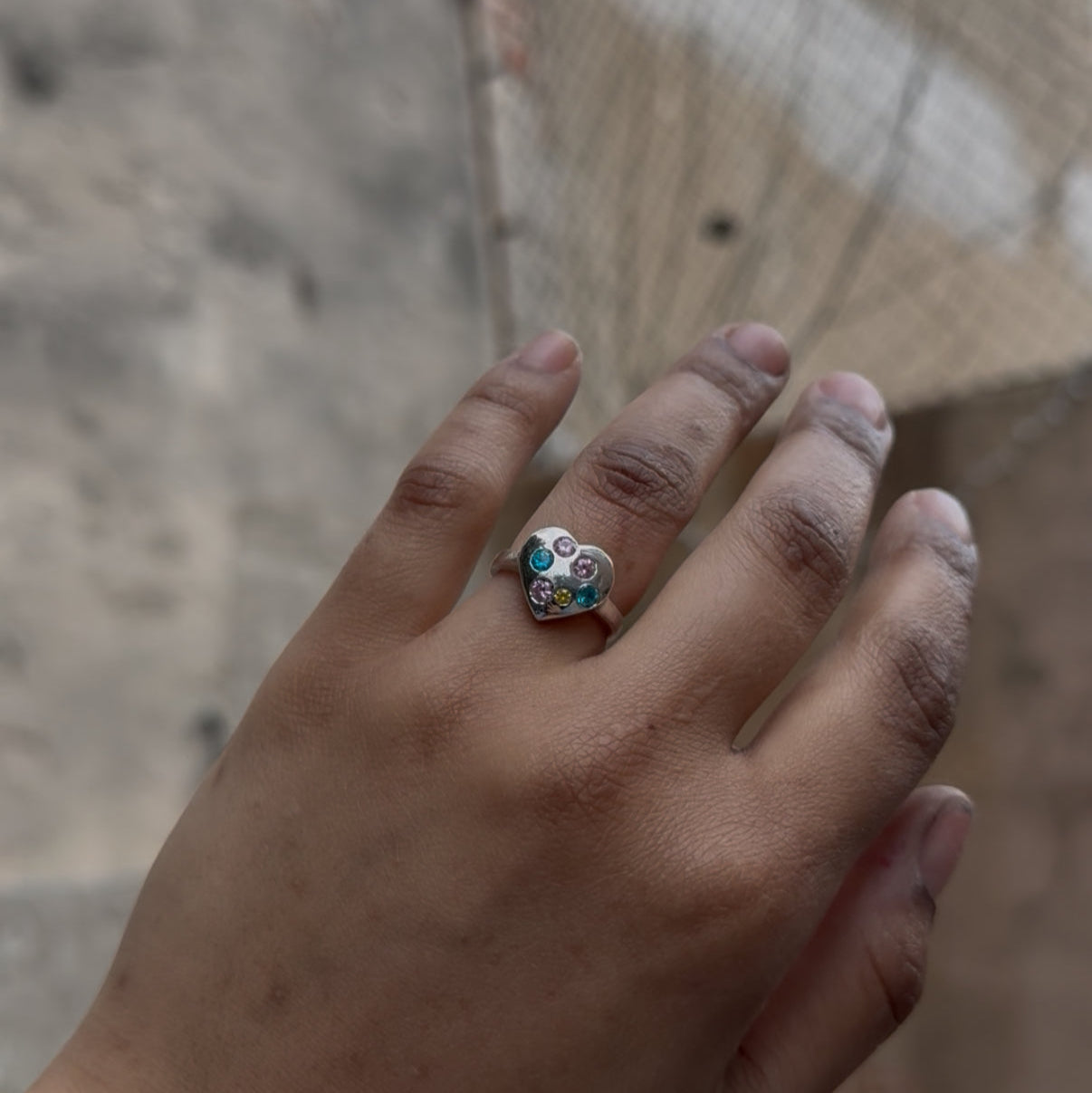 Confetti Heart Ring